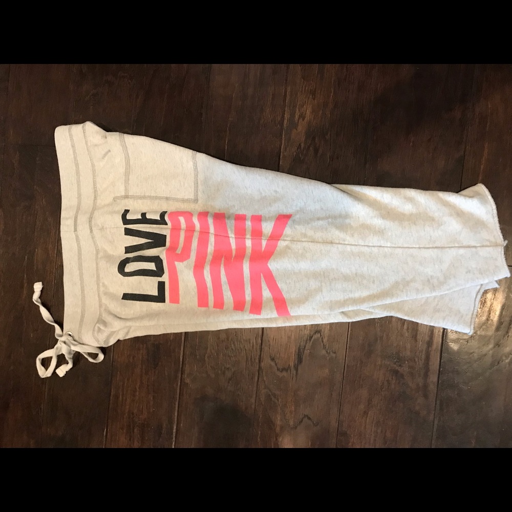 Victorias Secret Pink Small Sweatpants Grey Womens